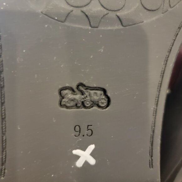 Coach Sylvie Black Leather Logo Platform Thong Sandal - Picture 12 of 13